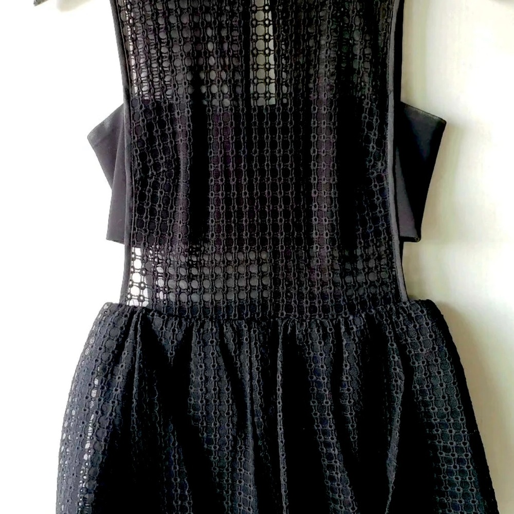 SELF PORTRAIT WOMEN'S JUMPSUIT ROMPER LACE PEPLUM BLACK UK 6 US 2